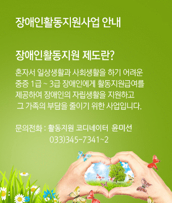 장애인활동지원사업안내